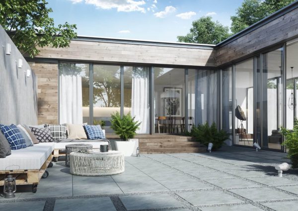 Gardenlux ceramica terrazza 59,5x59,5x2cm limestone grey grijs
