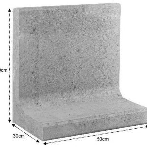 Gardenlux L-element 50x30x50 grijs