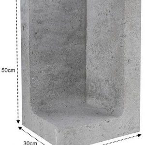 Gardenlux L-element hoek 30x30x50 grijs